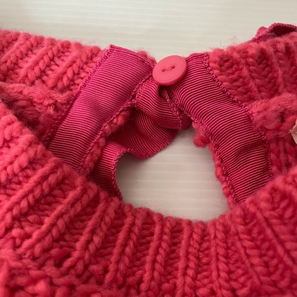 Cinq A Sept Pink Mari Sweater Bow Back Size XS Oversized - Picture 5 of 9
